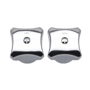 K-35H HOT AND COLD CANOPY HANDLE PAK WITH SCREW (PAIR, OEM) FOR KOHLER KITCHEN, LAVATORY