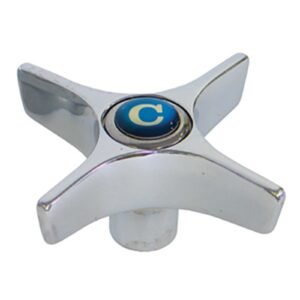 CHROME PLATED 22-POINT BROACH COLD X-ARM HANDLE FOR AMERICAN STANDARD FAUCET