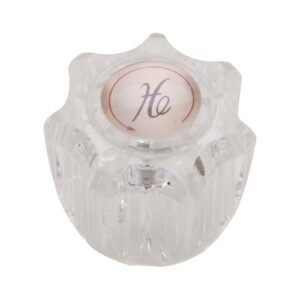 CLEAR ACRYLIC HOT HANDLE (GENERIC) FOR DELTA KITCHEN FAUCET