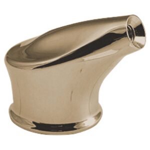 POLISHED BRASS HOT AND COLD LEVER HANDLE BASE FOR CENTENNIAL COLONIAL LEVER HANDLE FAUCETS