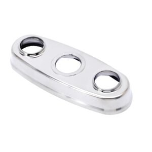 BRUSHED NICKEL ESCUTCHEON WITHOUT HOLE FOR ESSENCE TWIN HANDLE SWING SPOUT LAUNDRY/BAR FAUCET