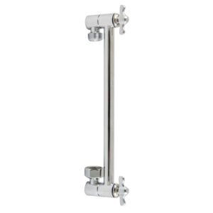 BRASS ADJUSTABLE SWIVEL SHOWER ARM, 10, CHROME PLATED