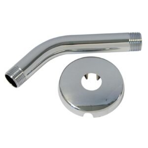 10 CP BRASS SHOWER ARM W/ SCREW FLANGE