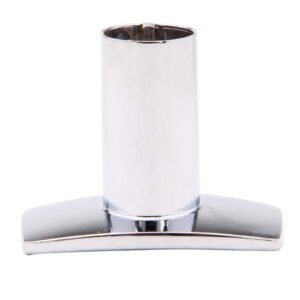 CHROME POLISHED SINGLE HANDLE STYLE PUSH PULL HANDLE AND SET SCREW FOR SHOWER FIXTURE