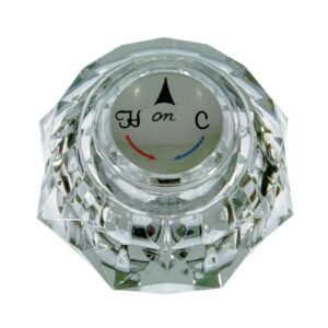 194-A CLEAR ACRYLIC BROACH STYLE SINGLE HANDLE FOR DELTA DELTIQUE LAVATORY FAUCET