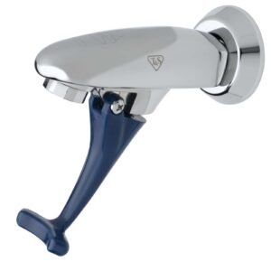 T&S B-1200 BRASS WALL MOUNT PUSH BACK GLASS FILLER, 0.25 - 2.25 GPM, POLISHED CHROME