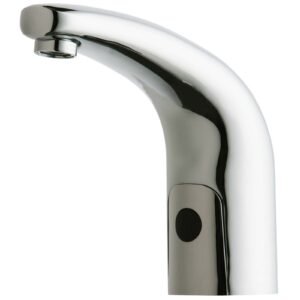 HYTRONIC BATTERY POWERED, DECK MOUNTED, IR FAUCET, SINGLE HOLE, CHROME, INTERNAL TEMP. CONTROL