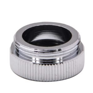 NICKEL PLATED BRASS NO-LEAD AERATOR ADAPTER, 13/16-24 FEMALE X 55/64-27 MALE