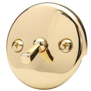 SOLID BRASS ROUND OVERFLOW PLATE, POLISHED BRASS