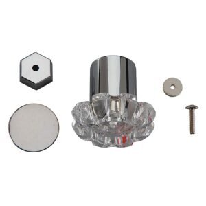 POWERS 420-481 ACRYLIC PLASTIC KNOB, 1-3/8 DIA X 2-3/8 H