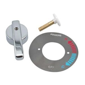 LEVER HANDLE KIT, WITH HANDLE SCREW, ESCUTCHEON DECAL, STEM