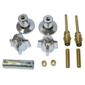 2-HANDLE REMODELING TRIM KIT FOR DIVERTO SERIES CENTRAL BRASS TUB & SHOWER
