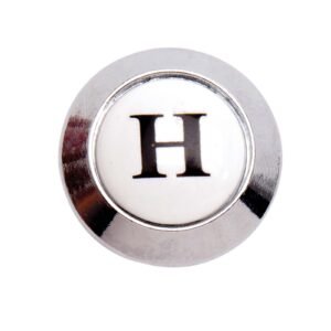 CHROME PLATED PORCELAIN HOT INDEX BUTTON