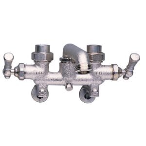 FINALE TWO HANDLE WALL MOUNT LAUNDRY FAUCET, LESS SPRAY, CHROME