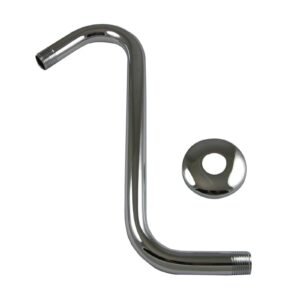 SOLID BRASS SHOWER-UP SHOWER ARM WITH FLANGE, CHROME PLATED, 11