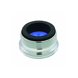 CHROME PLATED BRASS DUAL THREADED FAUCET ADAPTER, 3/4 HOSE X 55/64 MALE X 15/16 DUAL THREAD
