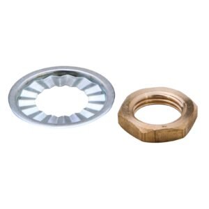FAUCET LOCKNUT, BRASS, W/BASIN WASHER