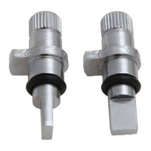 TWIN HANDLE FAUCET REPAIR H & C PLATED BRASS STEM PAIR