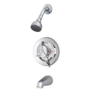 TEMPTROL SINGLE HANDLE PRESSURE BALANCED TUB & SHOWER, POLISHED CHROME