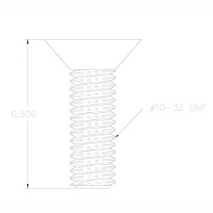 1/2 FLAT HEAD SCREW FOR ACORN, 10-PACK