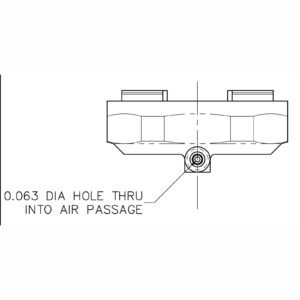 ACORN 2566-000-199 SIDE OUTLET DIAPHRAGM RETAINER FOR ACORN AIR-TROL FOOTBUTTON ASSEMBLY