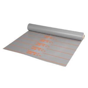 PVC GRAY SHOWER PAN LINER, 40 FT L X 5 FT W X 40 MIL T