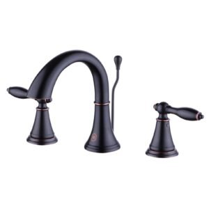TIMELESS TWO HANDLE WIDESPREAD BATHROOM FAUCET WITH POP-UP, OIL RUBBED BRONZE