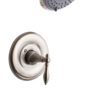 TIMELESS SINGLE HANDLE PRESSURE BALANCED TUB & SHOWER, BRUSHED NICKEL (TRIM ONLY)
