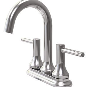 VOGUE TWO HANDLE CENTERSET BATHROOM FAUCET WITH POP-UP, CHROME