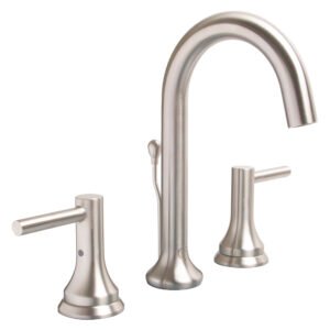 VOGUE TWO HANDLE WIDESPREAD BATHROOM FAUCET WITH POP-UP, BRUSHED NICKEL