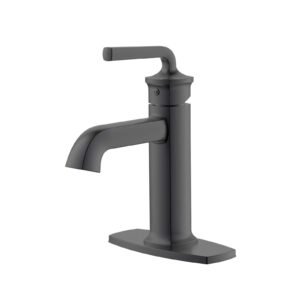 ARCHITEC SINGLE HANDLE LAVATORY FAUCET, MATTE BLACK