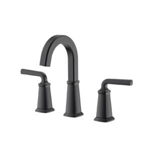 ARCHITEC TWIN LEVER 8 WIDESPREAD LAVATORY FAUCET, MATTE BLACK