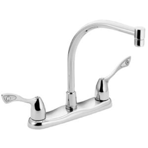 M-BITION TWO HANDLE KITCHEN FAUCET, LESS SPRAY, CHROME