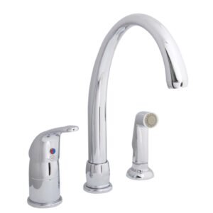 ESSENCE SINGLE HANDLE HI-RISE KITCHEN FAUCET WITH SIDE SPRAY IN CHROME