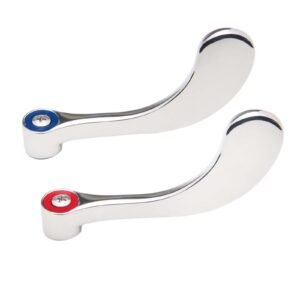 CHICAGO FAUCETS 317-PRJKCP HOT & COLD WRIST BLADE HANDLE (PAIR), 4 L, CHROME PLATED