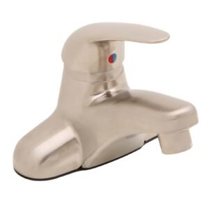 SIMPLICITY SINGLE HANDLE CENTERSET BATHROOM FAUCET WITH POP-UP, BRUSHED NICKEL
