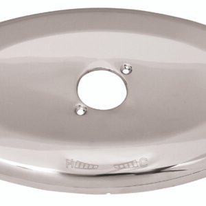 WOLVERINE BRASS 8542903 SOLID BRASS OVAL ESCUTCHEON FOR SINGLE CONTROL PBV TUB & SHOWER, CHROME