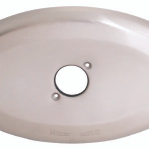 BRUSHED NICKEL SOLID BRASS OVAL ESCUTCHEON FOR SINGLE CONTROL PBV TUB/SHOWER VALVES