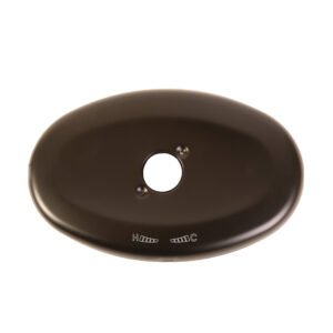SOLID BRASS OVAL ESCUTCHEON FOR PBV SHOWER VALVES, MATTE BLACK