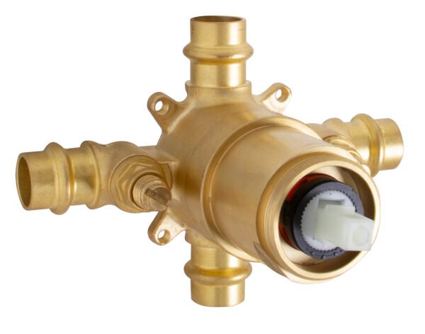 SOLID FORGED BRASS COMPACT BODY PRESSURE BALANCE VALVE PRESS