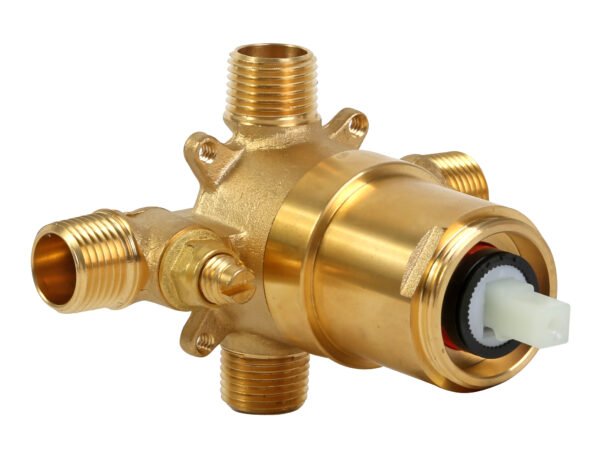 SOLID FORGED BRASS COMPACT BODY PRESSURE BALANCE VALVE MIP/SWEAT