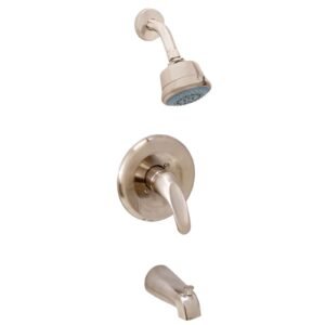 ESSENCE SINGLE HANDLE PRESSURE BALANCED TUB & SHOWER, BRUSHED NICKEL (TRIM ONLY)