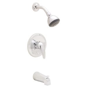 SIMPLICITY SINGLE HANDLE PRESSURE BALANCED TUB & SHOWER, CHROME (VALVE INCLUDED) 1.8 GPM