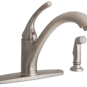 FINALE SINGLE HANDLE KITCHEN FAUCET, SIDE SPRAY, BRUSHED NICKEL