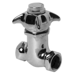 WOLVERINE BRASS 88040 BRASS SELF-CLOSING SHOWER VALVE WITH CROSS HANDLE, 1/2 IPS, CHROME