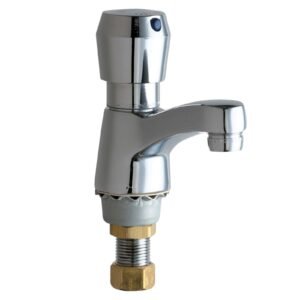 DECK MOUNT SINGLE HOLE METERING FAUCET, PUSH BUTTON