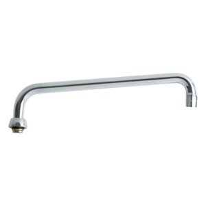 CHICAGO FAUCETS L12JKCP L-TYPE 360 DEG SWING SPOUT, 12 REACH, 2-3/8 H, CHROME PLATED
