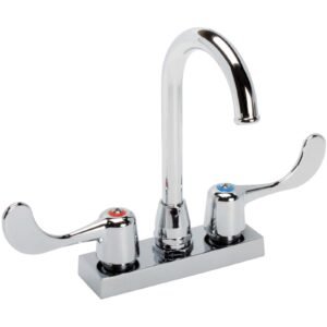 DECKMOUNT 4 CTRS 4W/B HANDLES/LAMINAR FLOW SPT