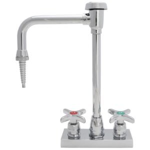 NON-POTABLE DECKMOUNT 4 CTRS CROSS HANDLES/ V/B GOOSENECK