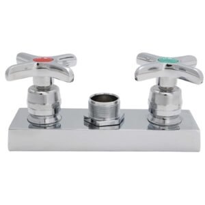 DECKMOUNT 4 CTRS CROSS HDLES,W/CHECK VAL,L/SPT